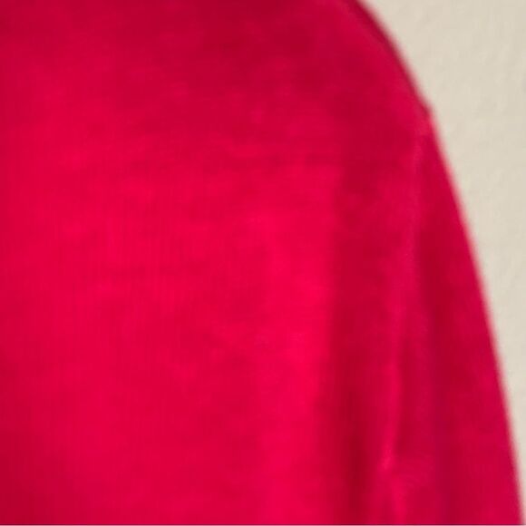 Isaac Mizrahi Live Pink Split Neck Short Sleeve Pullover Sweater Top Size Large - Picture 6 of 9